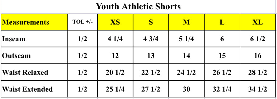 Youth Athletic Shorts
