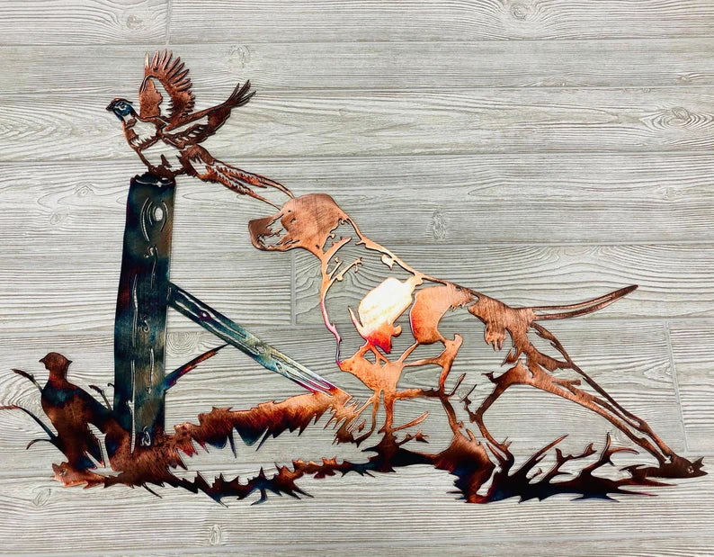 Metal Art Pointer At The Post