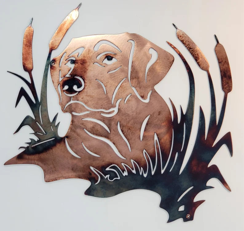 Metal Art Yellow Lab