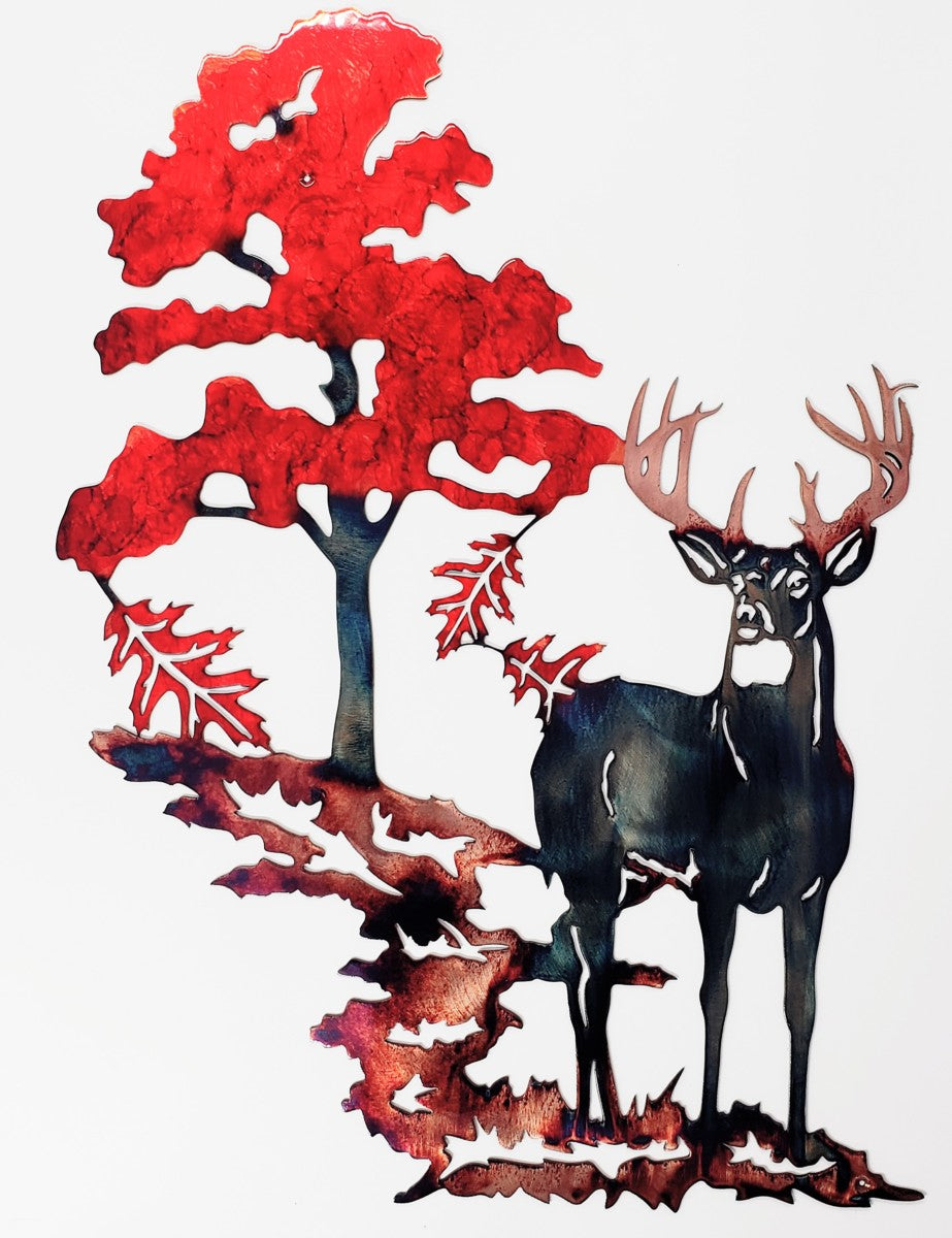 Metal Art Fall Buck Metal Art