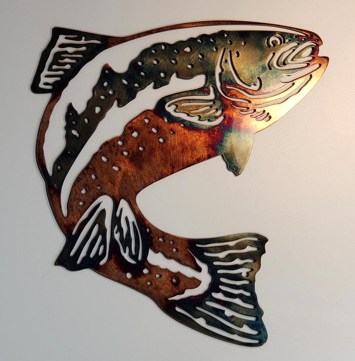 Metal Art Jumping Trout