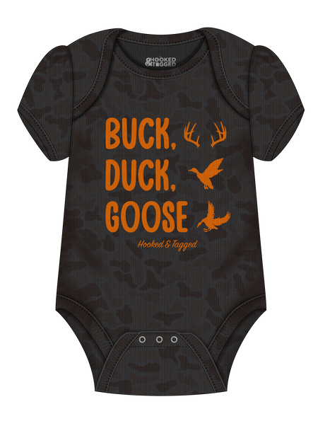 Buck, Duck, Goose Onesie