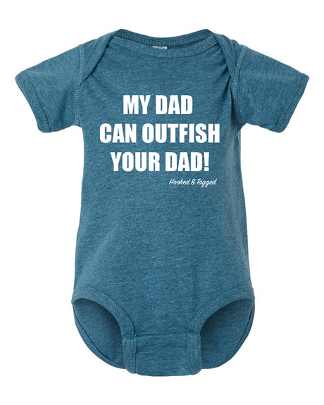 "My Dad Can Outfish Your Dad" Onesie