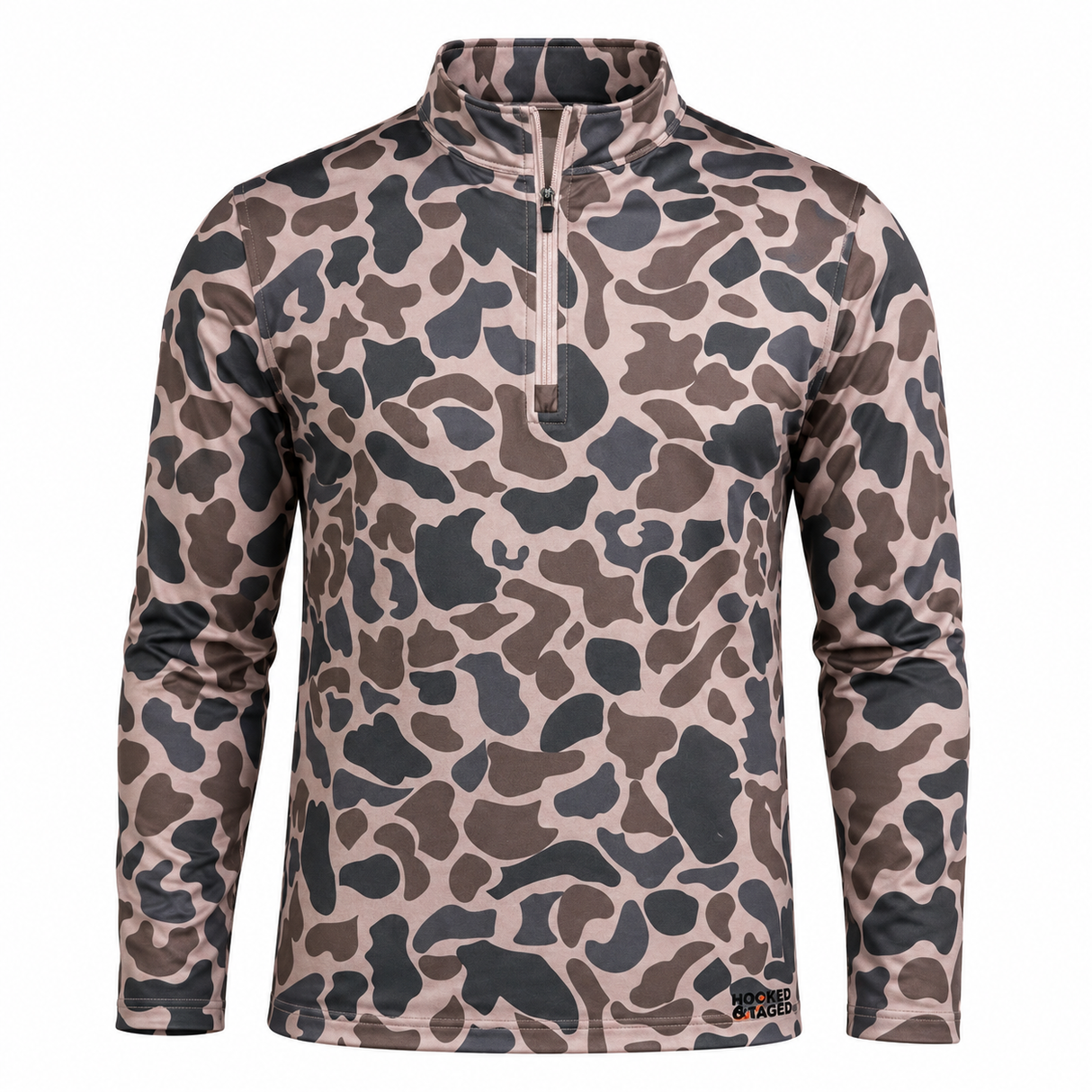 Youth Old School Camo Performance Quarter Zip