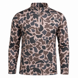 Youth Old School Camo Performance Quarter Zip