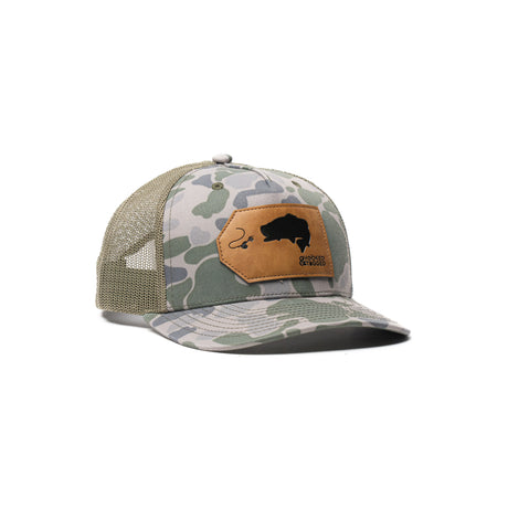 Youth Largemouth Bass Trucker Curved Bill Hat