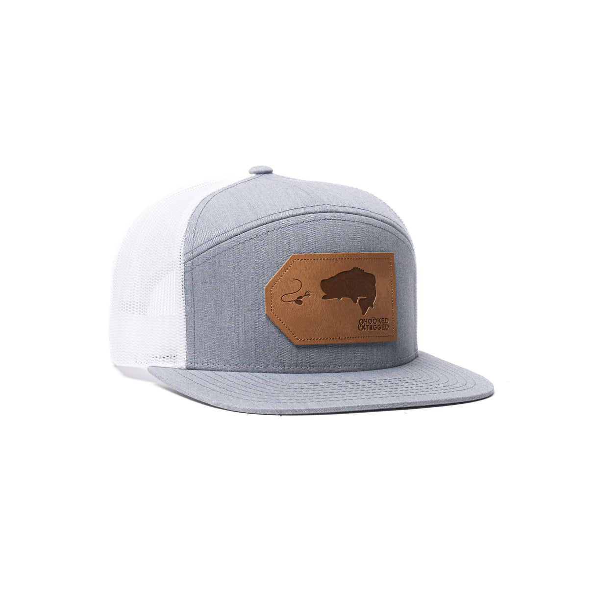 Largemouth Bass - 7 Panel Flat Bill Hat