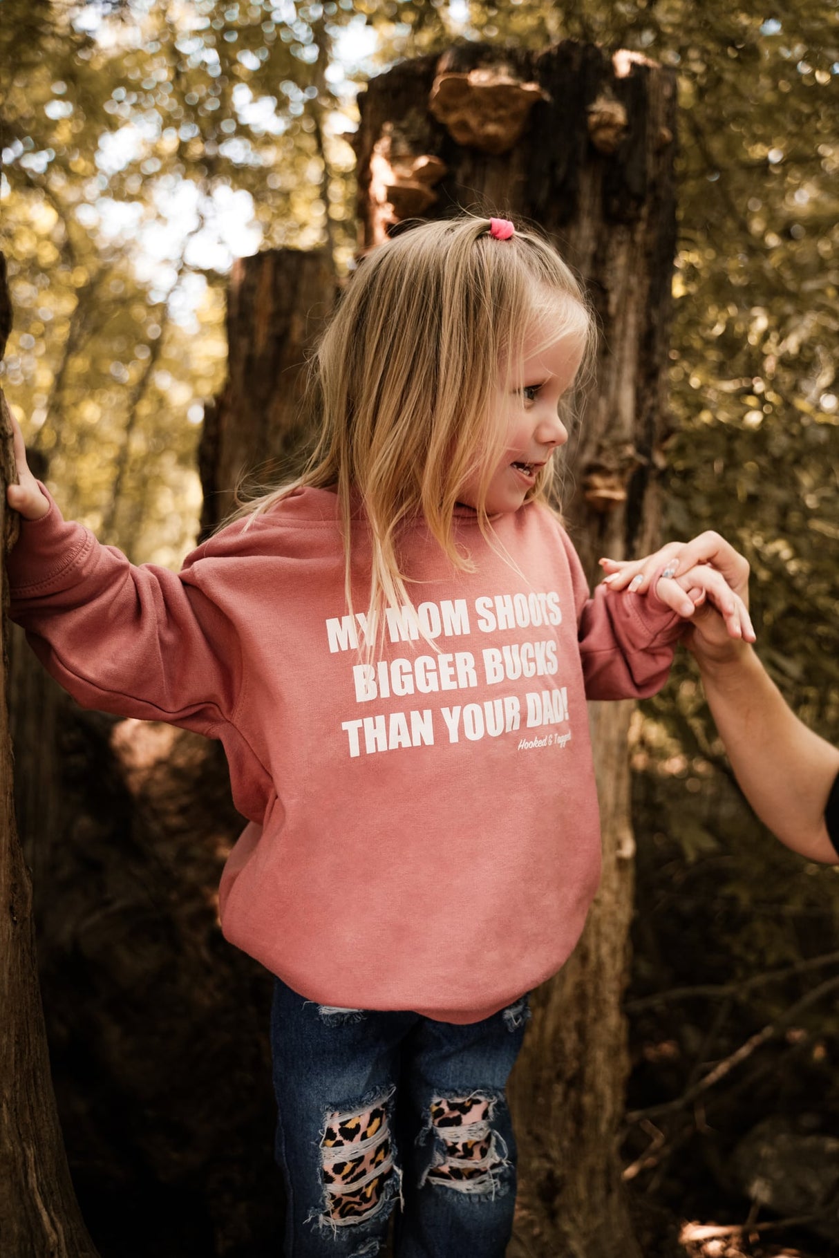 Toddler "My Mom Shoots Bigger Bucks Than Your Dad" Hoodie