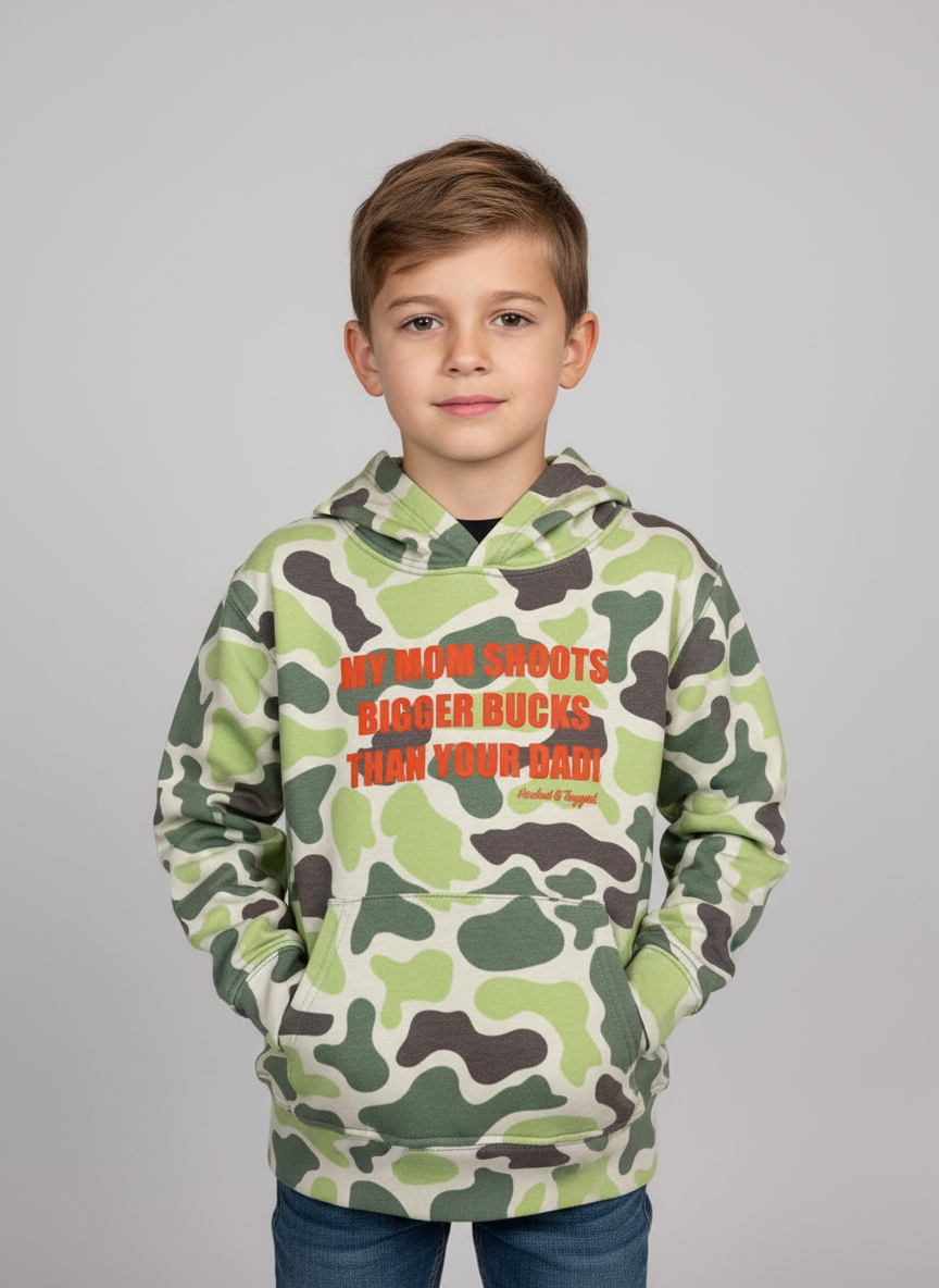 *SALE* Youth "My Mom Shoots Bigger Bucks Than Your Dad" Hoodie