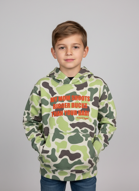 *SALE* Youth "My Mom Shoots Bigger Bucks Than Your Dad" Hoodie