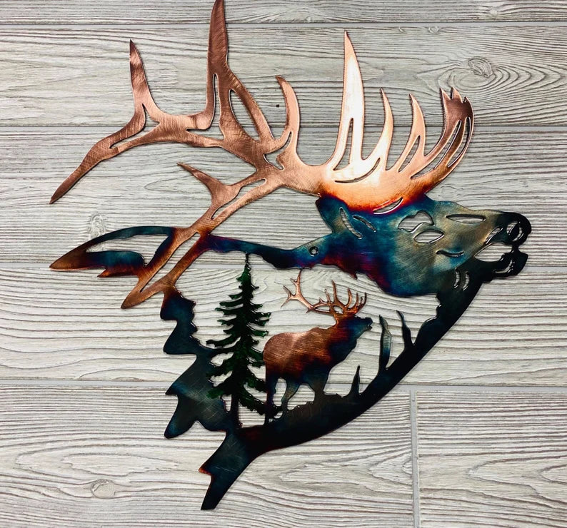 Elk Shoulder Metal Art